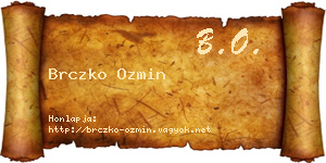 Brczko Ozmin névjegykártya